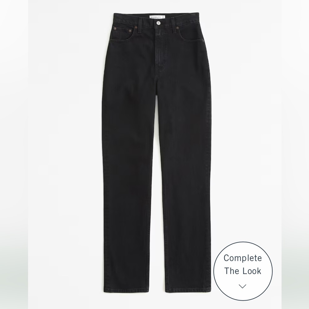 Abercrombie 90’s Straight Ultra High Rise Curve Love Size 25 Long